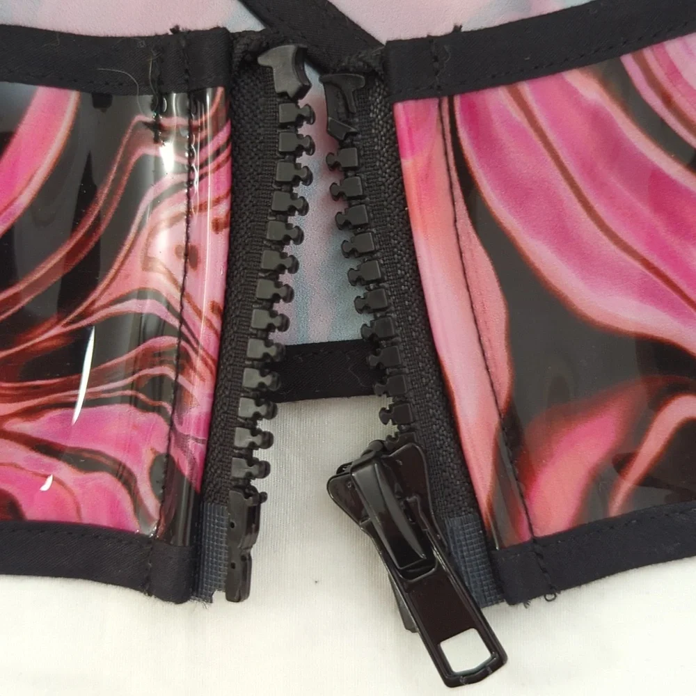 NWOT Dolls Kill Lady Acid Dimension Hologram Bra Top Club Exx Sz S - Picture 7 of 10